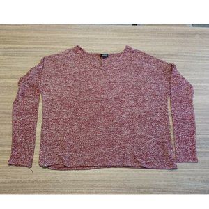 Ambiance Apparel Maroon Knitted Crop Top Pullover Sweater Women's Size L